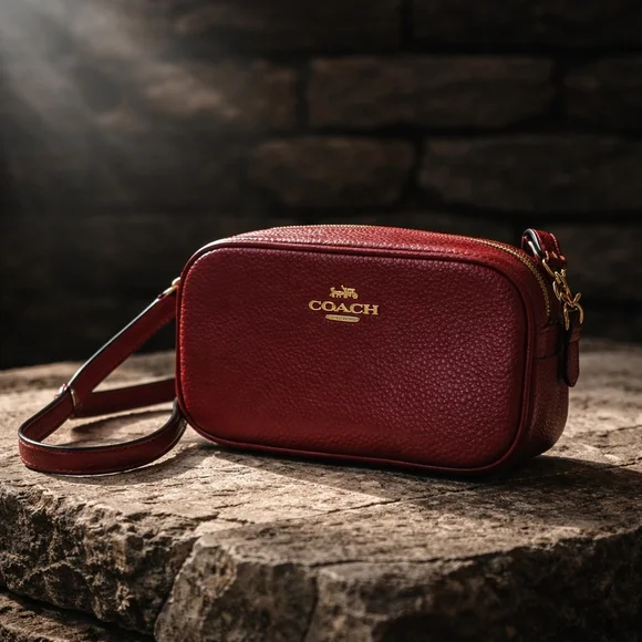 Coach Burgundy Leather Small Purse - Picture 2 of 5